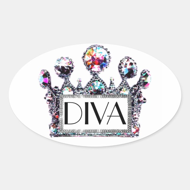 Pegatinas de la Etiqueta Diva Tiara (Anverso)