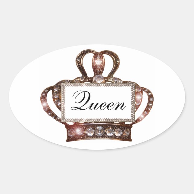 pegatinas de la etiqueta "Queen" Tiara (Anverso)