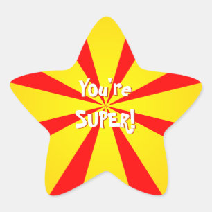 Pegatinas de la explosión amarilla y roja