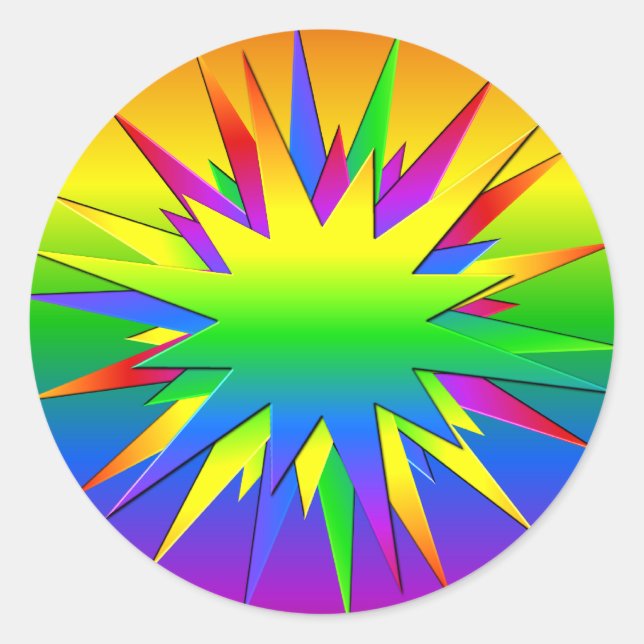 Pegatinas de la explosión del arco iris (Anverso)