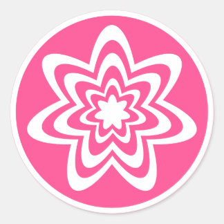 Pegatinas de la explosión floral, rosa