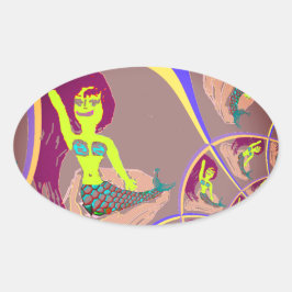 Pegatinas de la Fantasía de la Sirena Fractal