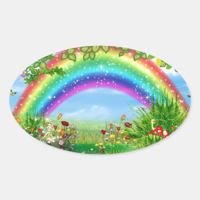 Pegatinas de la fantasía del arco iris (Anverso)