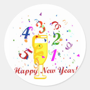 pegatinas de la Feliz Año Nuevo