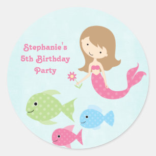 Pegatinas de la fiesta de cumpleaños de las