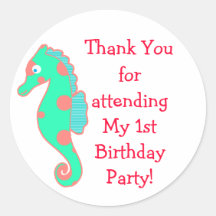 Pegatinas de la fiesta de cumpleaños de personaliz