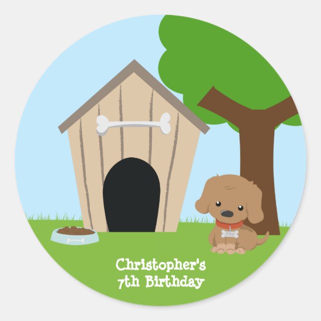 Pegatinas de la fiesta de cumpleaños del chico de  (Anverso)