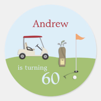Pegatinas de la Fiesta de Cumpleaños del Golf