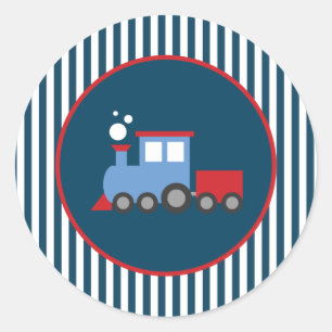 Pegatinas de la fiesta de cumpleaños del tren