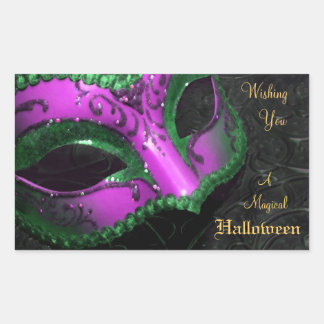 Pegatinas de la fiesta de Halloween con máscaras r
