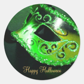 Pegatinas de la Fiesta de la Mascarada Verde de Ha