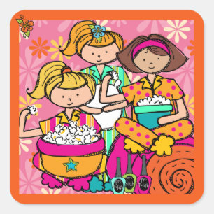 Pegatinas de la fiesta de pijamas