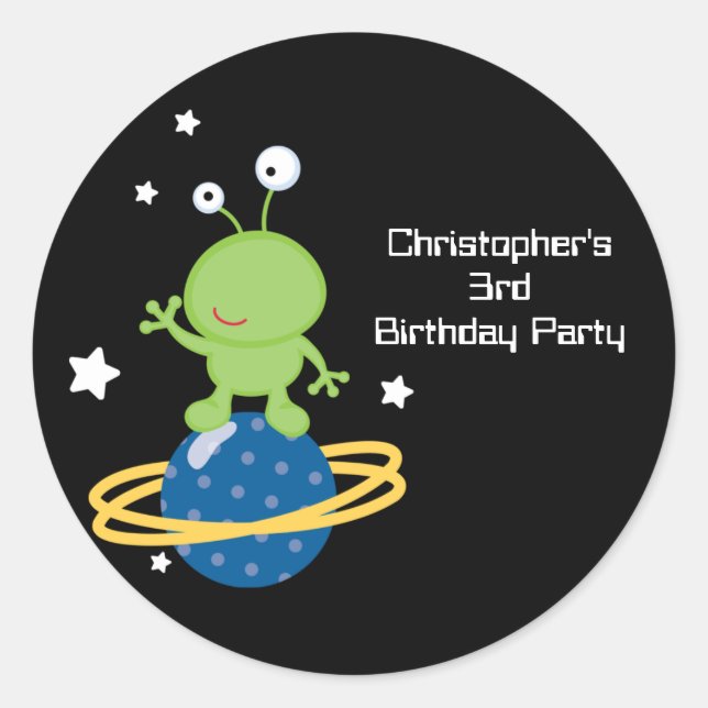 Pegatinas de la fiesta del cumpleaños del muchacho (Anverso)