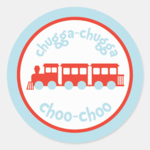 Pegatinas de la Fiesta del Cumpleaños del Tren