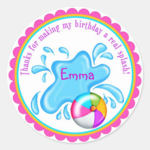 Pegatinas de la fiesta en la piscina