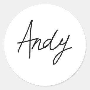 Pegatinas de la firma de Andy
