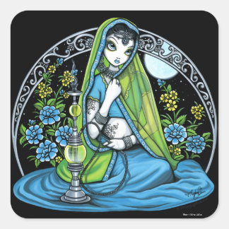pegatinas de la flor hindi "Azura" Hookah Princess