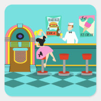 Pegatinas de la Fuente Retro Soda
