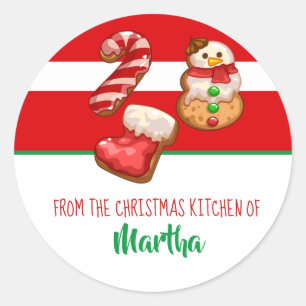 Pegatinas de la galleta del navidad de la hornada