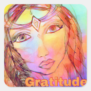Pegatinas de la inspiración de la gratitud