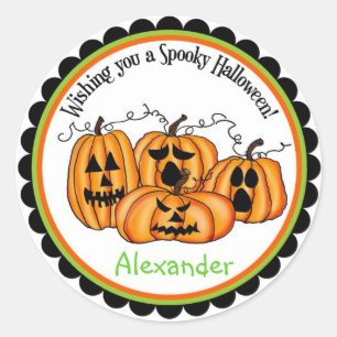 Pegatinas de la invitación de Halloween de la