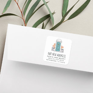 Pegatinas de la Invitación móvil de la puerta azul