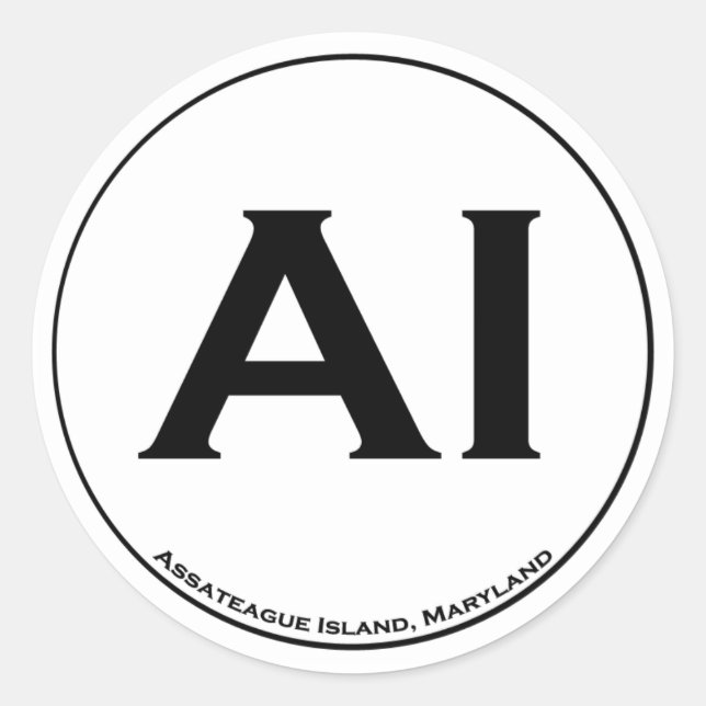 Pegatinas de la isla de Assateague (Anverso)