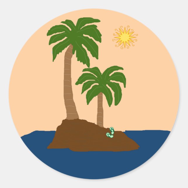 Pegatinas de la isla solitaria (Anverso)