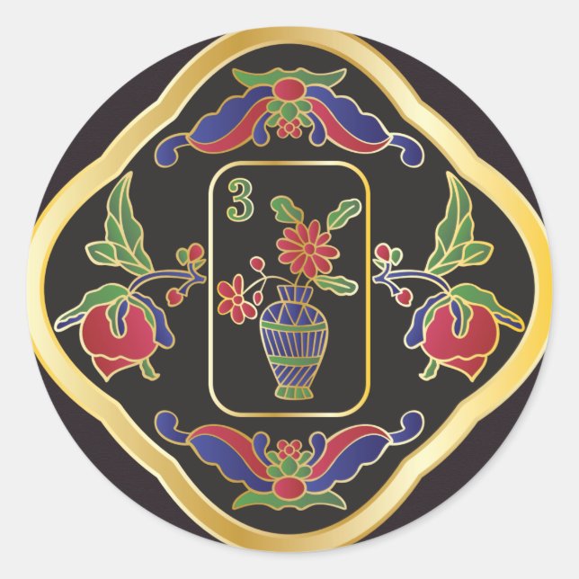 Pegatinas de la joyería Mah Jongg (Anverso)