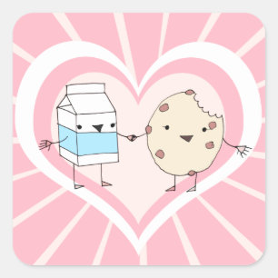 Pegatinas de la leche y la galleta