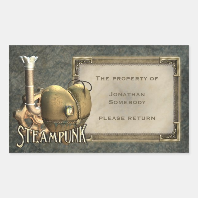 Pegatinas de la Librería I Heart Steampunk (Anverso)