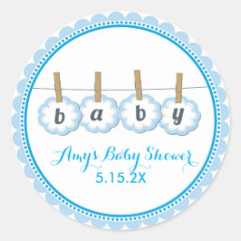 Pegatinas de la línea de ropa de Baby Shower