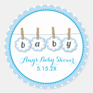 Pegatinas de la línea de ropa de Baby Shower