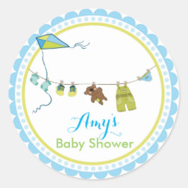 Pegatinas de la línea de ropa de Baby Shower