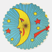 Pegatinas de la Luna de la Vintage - Juego de Arte