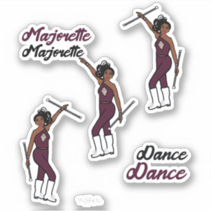 Pegatinas de la Majorette/Bailarina Mahogany 3
