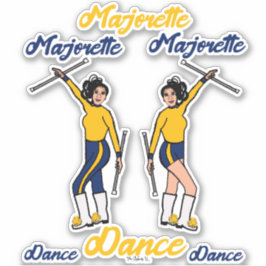 Pegatinas de la Majorette (Navy Gold)