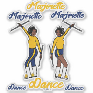 Pegatinas de la Majorette (Navy Gold) C