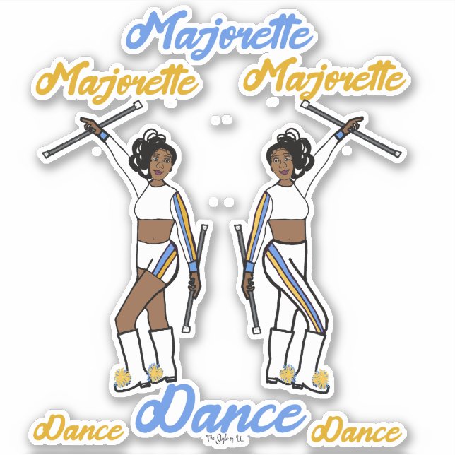Pegatinas de la Majorette (White YBStripe) A (Anverso)