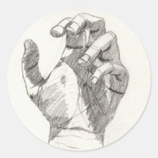 Pegatinas de la mano izquierda (detalle)