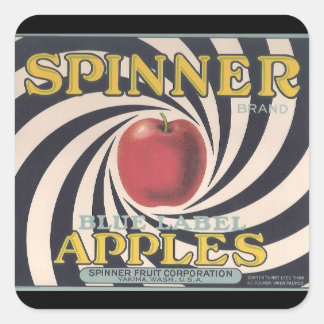 Pegatinas de la marca de manzanas Retro Spinner