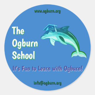 Pegatinas de la mascota delfín de The Ogburn Schoo