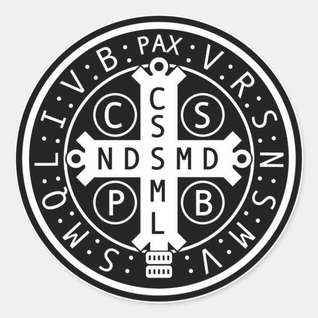 Pegatinas de la Medalla de San Benedicto (Anverso)