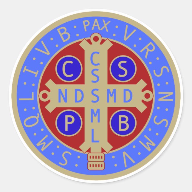 Pegatinas de la Medalla de San Benedicto (Anverso)