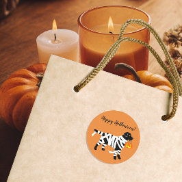 Pegatinas de la momia de Labrador Negro de Hallowe