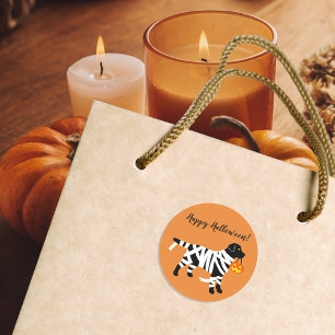 Pegatinas de la momia de Labrador Negro de Hallowe