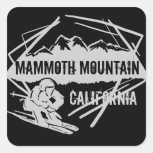 Pegatinas de la montaña del esquí de Mammoth