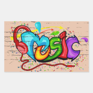 Pegatinas de la música del arte de la calle de la