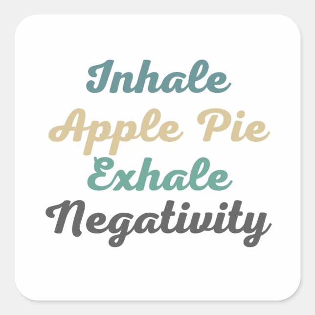 Pegatinas de la Negatividad de Exhale de Apple Inh (Anverso)
