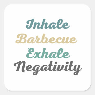 Pegatinas de la Negatividad de Exhale de Barbacoa 